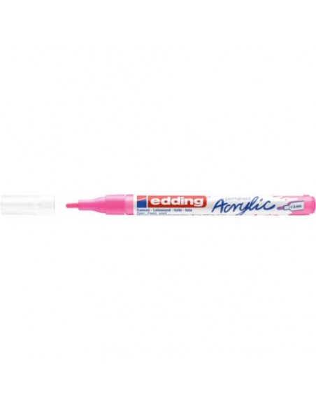 Marcatore acrilico Edding 5300  - punta tonda 1-2 mm tratto fine - rosa fluo - E-5300 069