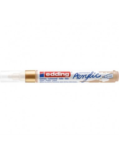 Marcatore acrilico Edding 5100 - punta tonda 2-3 mm tratto medio - oro-prezioso - E-5100 924