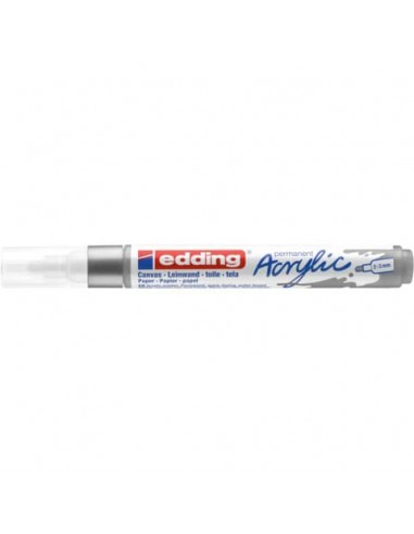 Marcatore acrilico Edding 5100 - punta tonda 2-3 mm tratto medio - argento - E-5100 923