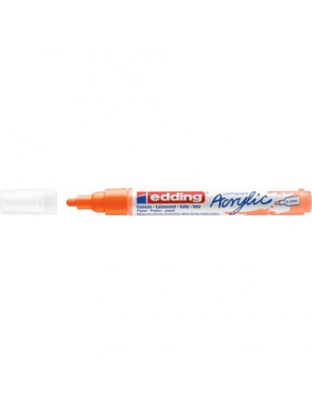 Marcatore acrilico Edding 5100 - punta tonda 2-3 mm tratto medio - arancio-fluo - E-5100 066