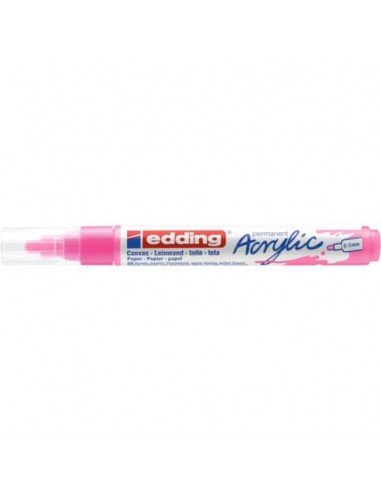 Marcatore acrilico Edding 5100 - punta tonda 2-3 mm tratto medio - rosa-fluo - E-5100 069
