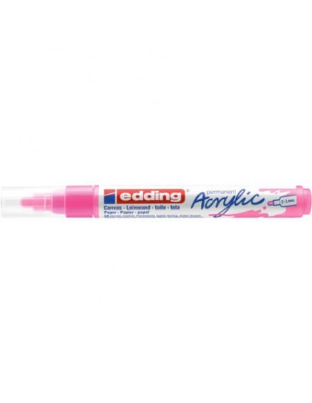 Marcatore acrilico Edding 5100 - punta tonda 2-3 mm tratto medio - rosa-fluo - E-5100 069