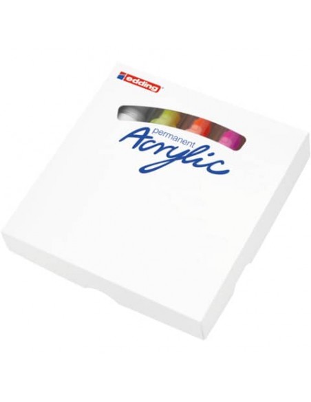 Marcatori acrilici tratto grande 5000 - punta scalpello 5-10 mm - Conf. 5 pezzi Edding assortiti neon - E-5000/5S