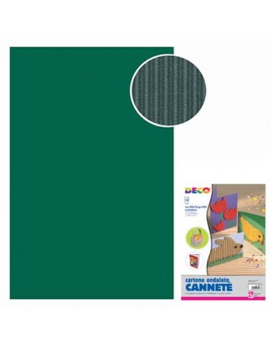 Cannetè - 50x70 cm - busta 10 fogli - 230 g/m² Deco verde scuro 2206/3