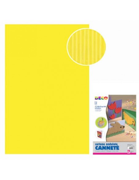 Cannetè - 50x70 cm - busta 10 fogli - 230 g/m² Deco giallo 2206/4