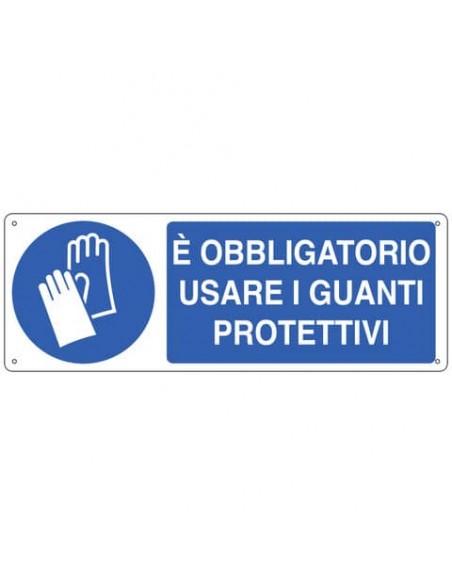 Cartello d'obbligo 35x12