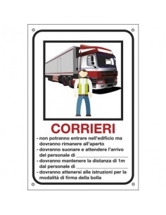 Cartello informativo 20x30 cm Cartelli Segnalatori ''Corrieri