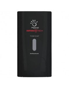 Dispenser antibatterico per sapone in schiuma Papernet Defend Tech nero 22 x 11