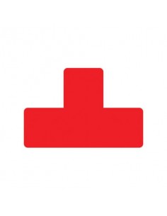 Sticker per pavimenti a T - 15x5 cm - Tarifold rosso conf. 10 pz - B197303