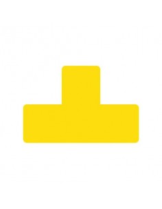 Sticker per pavimenti a T - 15x5 cm - Tarifold giallo conf. 10 pz - B197304