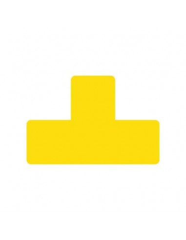Sticker per pavimenti a T - 15x5 cm - Tarifold giallo conf. 10 pz - B197304