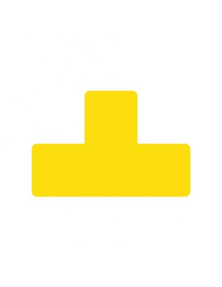 Sticker per pavimenti a T - 15x5 cm - Tarifold giallo conf. 10 pz - B197304