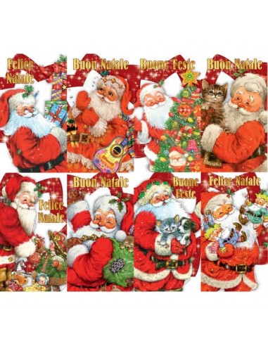 Chiudipacco natalizi con filo - soggetto ''Babbo Natale'' - 4