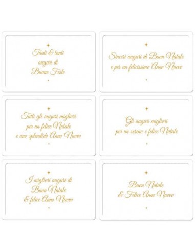 Biglietti Natalizi in vassoio - 9x14 cm conf. 6 pezzi Biembi bianco BBE202C72