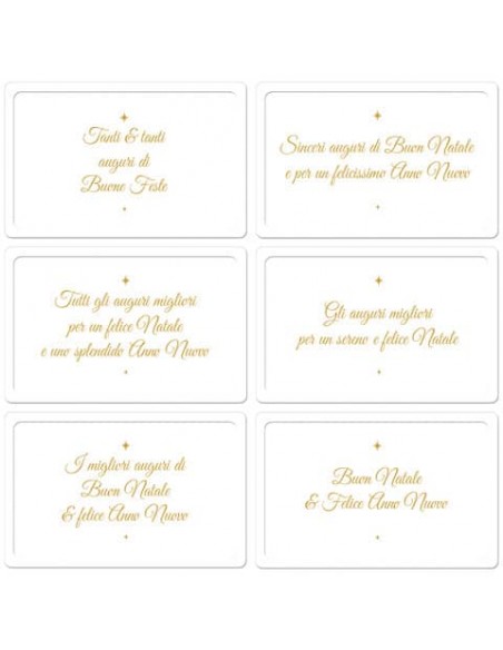 Biglietti Natalizi in vassoio - 9x14 cm conf. 6 pezzi Biembi bianco BBE202C72