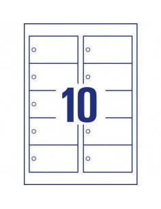 Cartellini rettangolari micro-perforati Avery in cartoncino da 220 g in conf. da 100 pz 90x50 mm - T2001-10