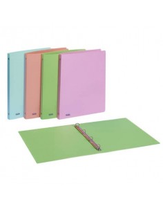 Raccoglitori 4 anelli Favorit Pastel 22x30 cm colori assortiti conf. 20 diametro 15 mm - 400115584