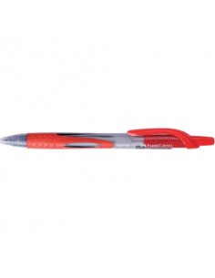 Penna a sfera a scatto Faber Castell Super 1 mm rosso - 143821