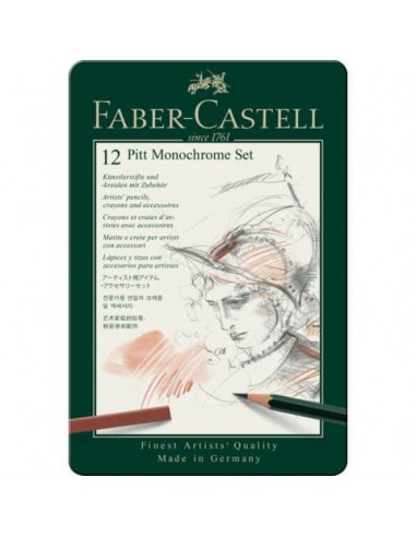Set metallo Faber Castell Monochrome belle arti small conf. 12 elementi - 112975