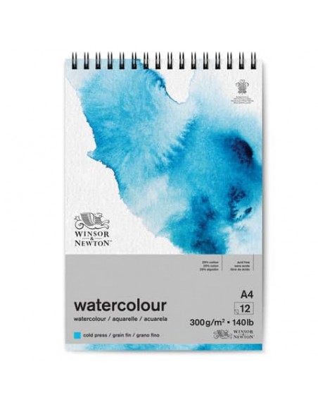 Blocco di carta per acquerello Winsor&Newton formato A4 300 gr - 12 fogli - 6662579