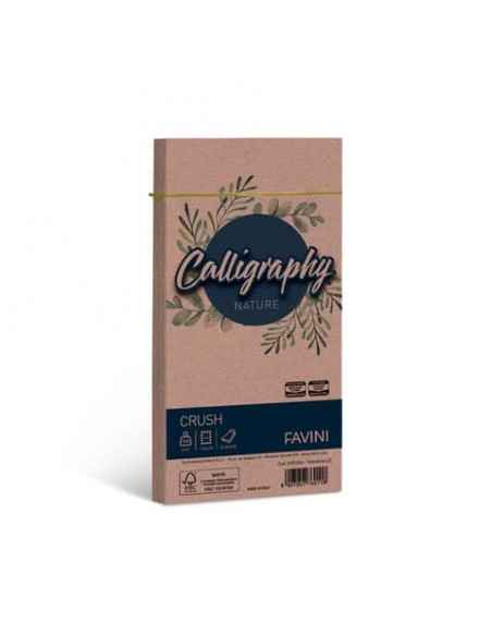 Buste Favini Calligraphy Nature per carta da lettere 120 g/m² conf. 25 11x 22 cm - mandorla - A57C204
