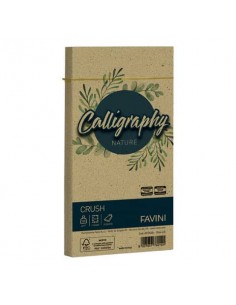 Buste Favini Calligraphy Nature per carta da lettere 120 g/m² conf. 25 11x 22 cm - oliva - A57N204