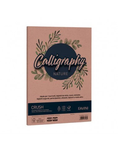 Carta pergamena Favini Calligraphy Crush 120 g/m² A4 conf. da 50 fogli fantasia mandorla - A69C534
