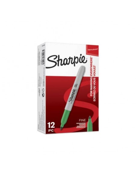 Marcatore permanente Sharpie Fine punta conica 1 mm Sharpie verde S0810960