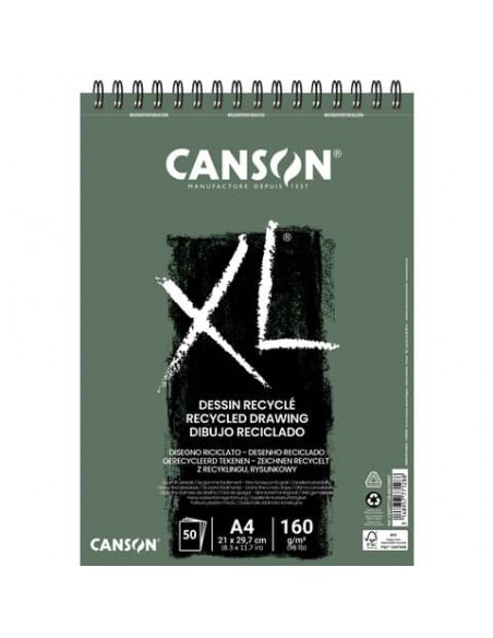 Blocco spiralato sul lato corto Canson XL Recycled 50 ff 160 g/m² A4 C200777128
