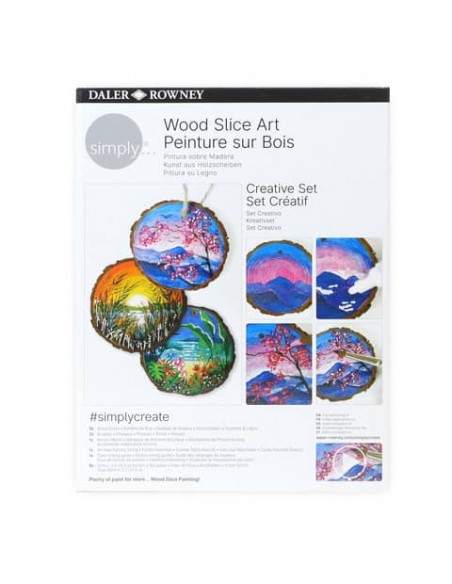 Creative Set pittura Daler Rowney Simply Wood Slice Art su legno D196250004