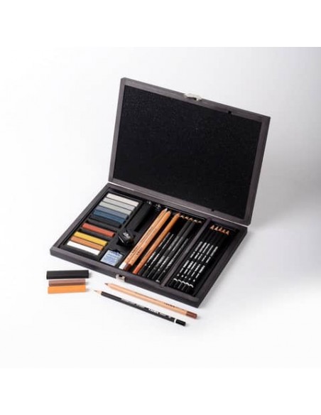 Matite colorate in set Lyra Rembrandt cassetta in legno da 31 colori assortiti L2054002