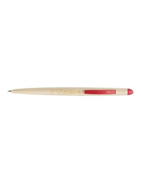 Penna a sfera a scatto Tratto Matic Nature in conf. da 12 rosso F824412