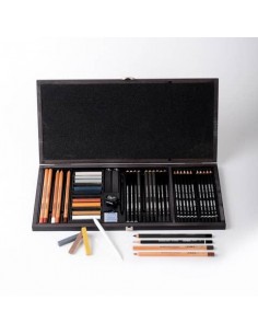 Set disegno Lyra Rembrandt cassetta in legno da 47 pezzi L2054001