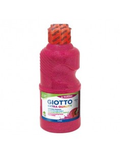 Tempera pronta Giotto glitter in flacone 250 ml magenta glitterato - F53120300