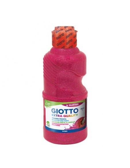 Tempera pronta Giotto glitter in flacone 250 ml magenta glitterato - F53120300
