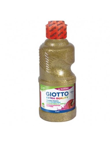 Tempera pronta Giotto glitter in flacone 250 ml oro glitterato - F53120100