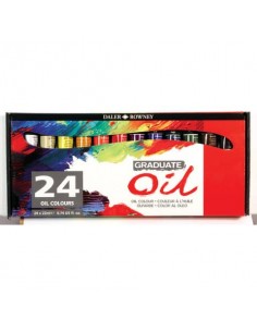 Colori a olio Daler Rowney Graduate Oil in tubetto 22 ml - 24 colori assortiti - D117522024