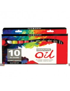 Colori a olio Daler Rowney Graduate Oil in tubetto 38 ml - 10 colori assortiti - D117900100
