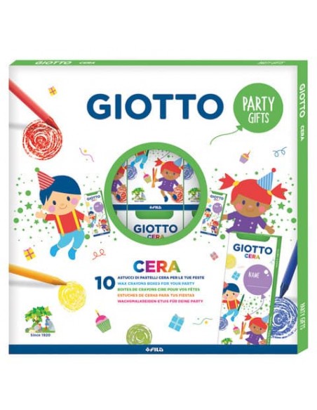 Pastelli a cera Giotto Party Set conf. 10 pezzi in 4 colori assortiti - F311000