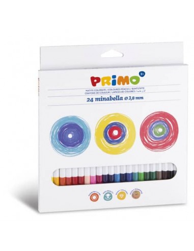 Matite colorate esagonali Primo minabella laccate - Ø 3