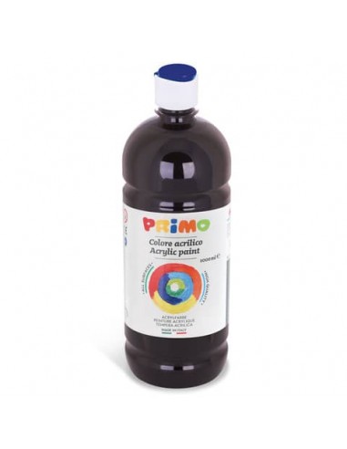 Colore acrilico Primo in bottiglia con tappo dosatore 1000 ml - 800 nero 404TA1000800
