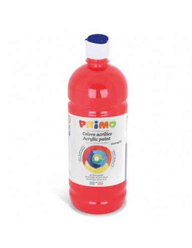 Colore acrilico Primo in bottiglia con tappo dosatore 1000 ml - 300 rosso 404TA1000300