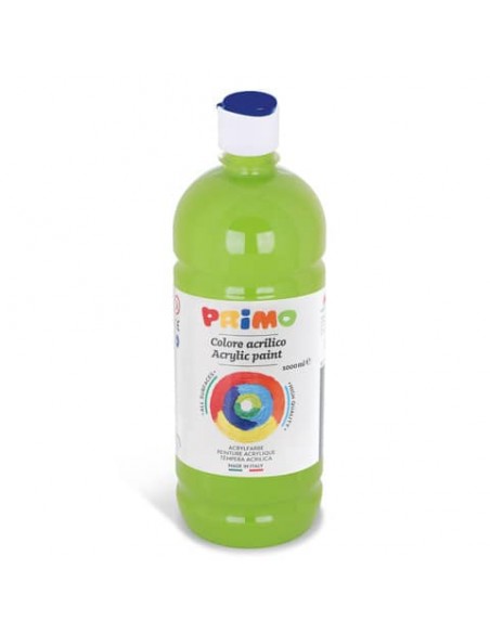 Colore acrilico Primo in bottiglia con tappo dosatore 1000 ml - 600 verde chiaro 404TA1000600