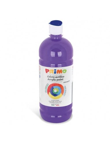 Colore acrilico Primo in bottiglia con tappo dosatore 1000 ml - 400 viola 404TA1000400