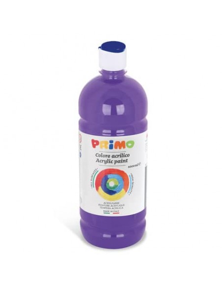 Colore acrilico Primo in bottiglia con tappo dosatore 1000 ml - 400 viola 404TA1000400