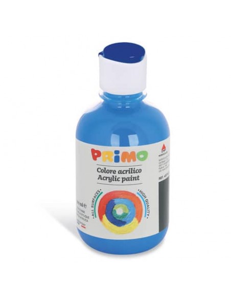 Colore acrilico Primo in bottiglia con tappo dosatore 300 ml - 501 blu ciano 400TA300501