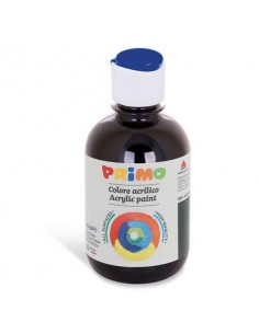 Colore acrilico Primo in bottiglia con tappo dosatore 300 ml - 800 nero 400TA300800