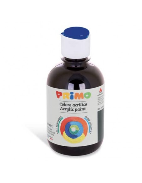 Colore acrilico Primo in bottiglia con tappo dosatore 300 ml - 800 nero 400TA300800