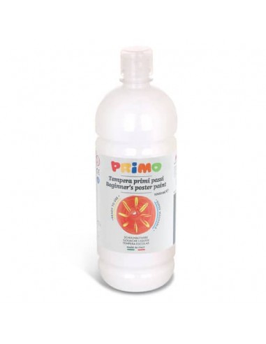 Tempera brillante in bottiglia in PET Primo Primi Passi 1000 ml bianco 204BR1000100