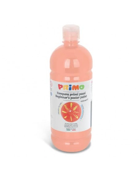 Tempera brillante in bottiglia in PET Primo Primi Passi 1000 ml rosa carne 204BR1000331